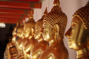 Detajl v templju Wat Pho v Bangkoku, Tajska