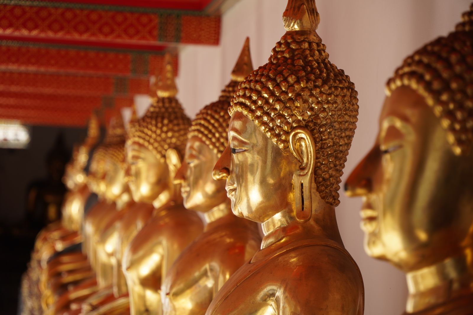 Detajl v templju Wat Pho v Bangkoku, Tajska